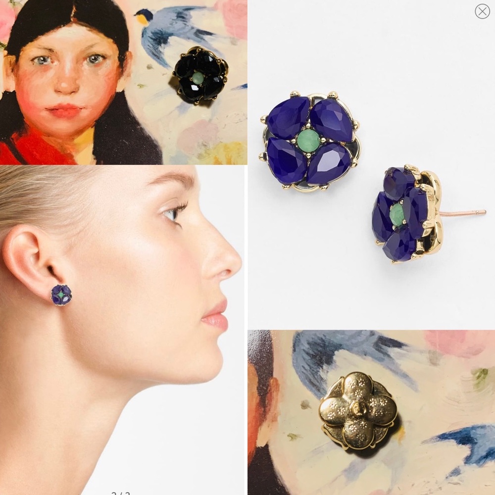 Kate Spade New York Izu Petal Stud Earrings, Blue